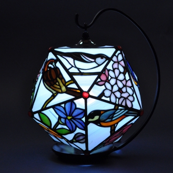 ステンドグラス 花 スタンドランプ 花鳥 四季