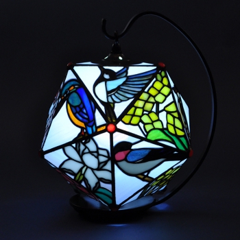 ステンドグラス 花 スタンドランプ 花鳥 四季