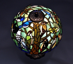 ステンドグラス 鳥 インテリア スタンドランプ 花鳥