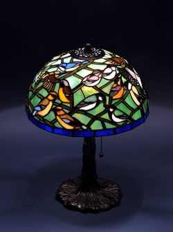 ステンドグラス 鳥 インテリア スタンドランプ 花鳥