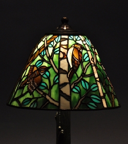 ステンドグラス 鳥 インテリア スタンドランプ 花鳥