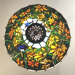 ステンドグラス 鳥 インテリア スタンドランプ 花鳥