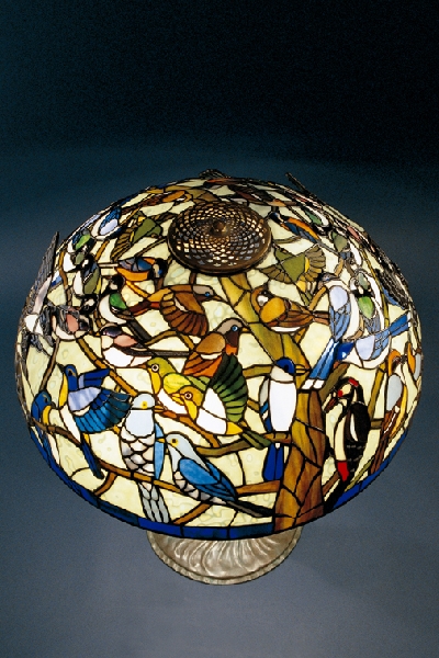 ステンドグラス 鳥 インテリア スタンドランプ 花鳥