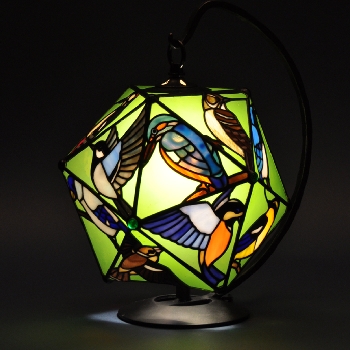 ステンドグラス 花 スタンドランプ 花鳥 四季