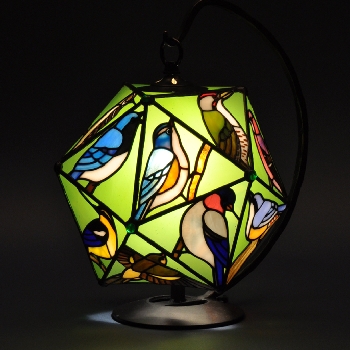 ステンドグラス 花 スタンドランプ 花鳥 四季