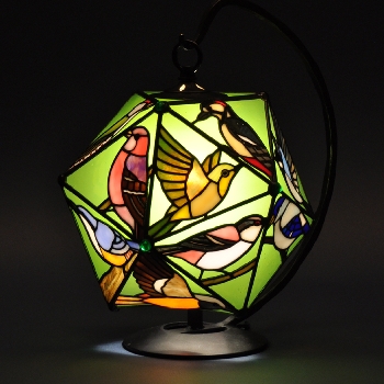 ステンドグラス 花 スタンドランプ 花鳥 四季