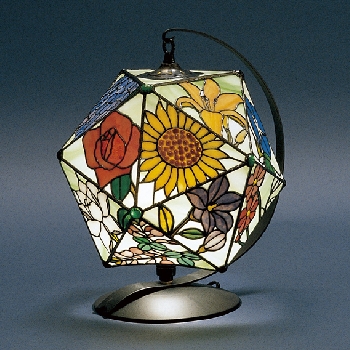 ステンドグラス 花 スタンドランプ 花鳥 四季