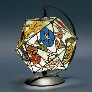 ステンドグラス 花 スタンドランプ 花鳥 四季