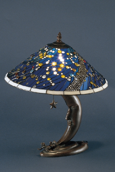 ステンドグラス　星座　インテリア　スタンドランプ　花鳥