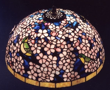 ステンドグラス 花 フロアスタンド ランプ 花鳥 四季 桜