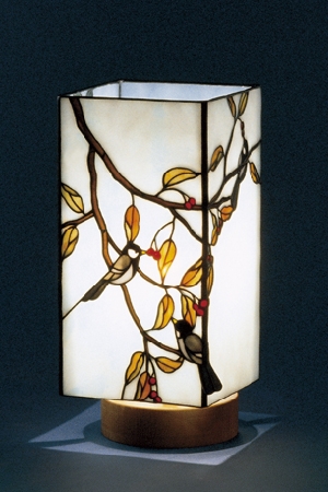 ステンドグラス 四季 和室 行灯 花鳥