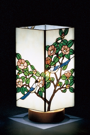 ステンドグラス 四季 和室 行灯 花鳥