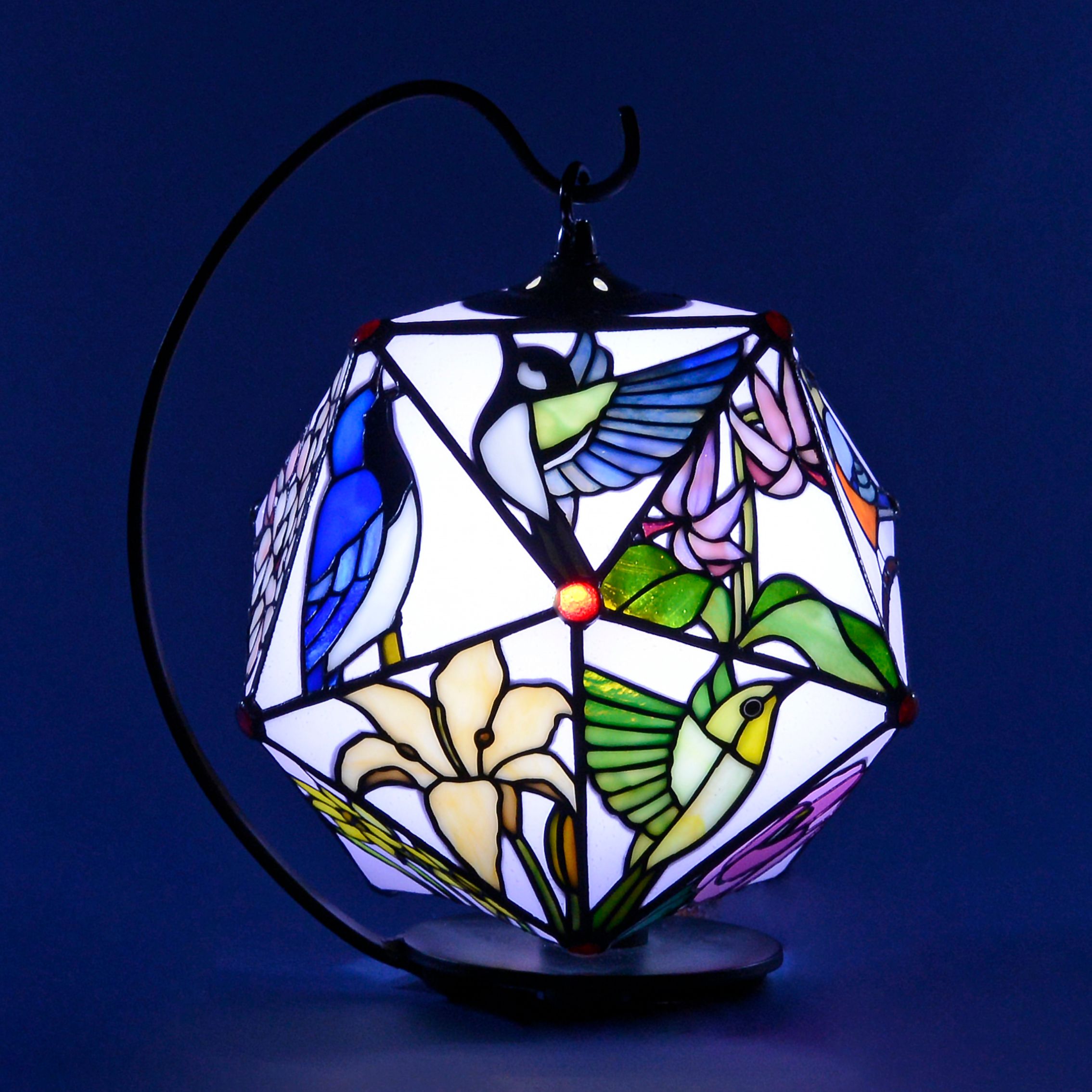 ステンドグラス 花 スタンドランプ 花鳥 四季