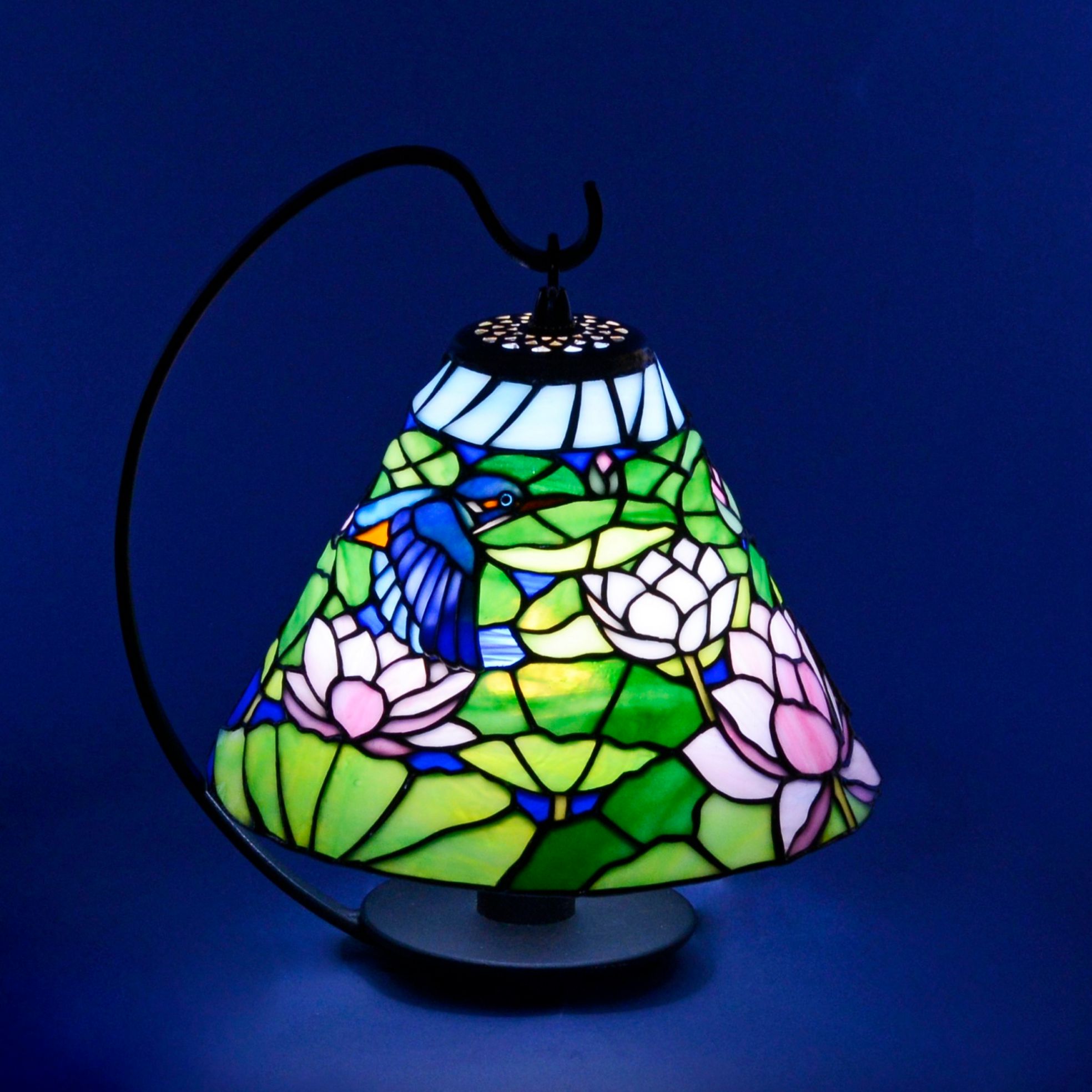 ステンドグラス 花 スタンドランプ 花鳥 四季