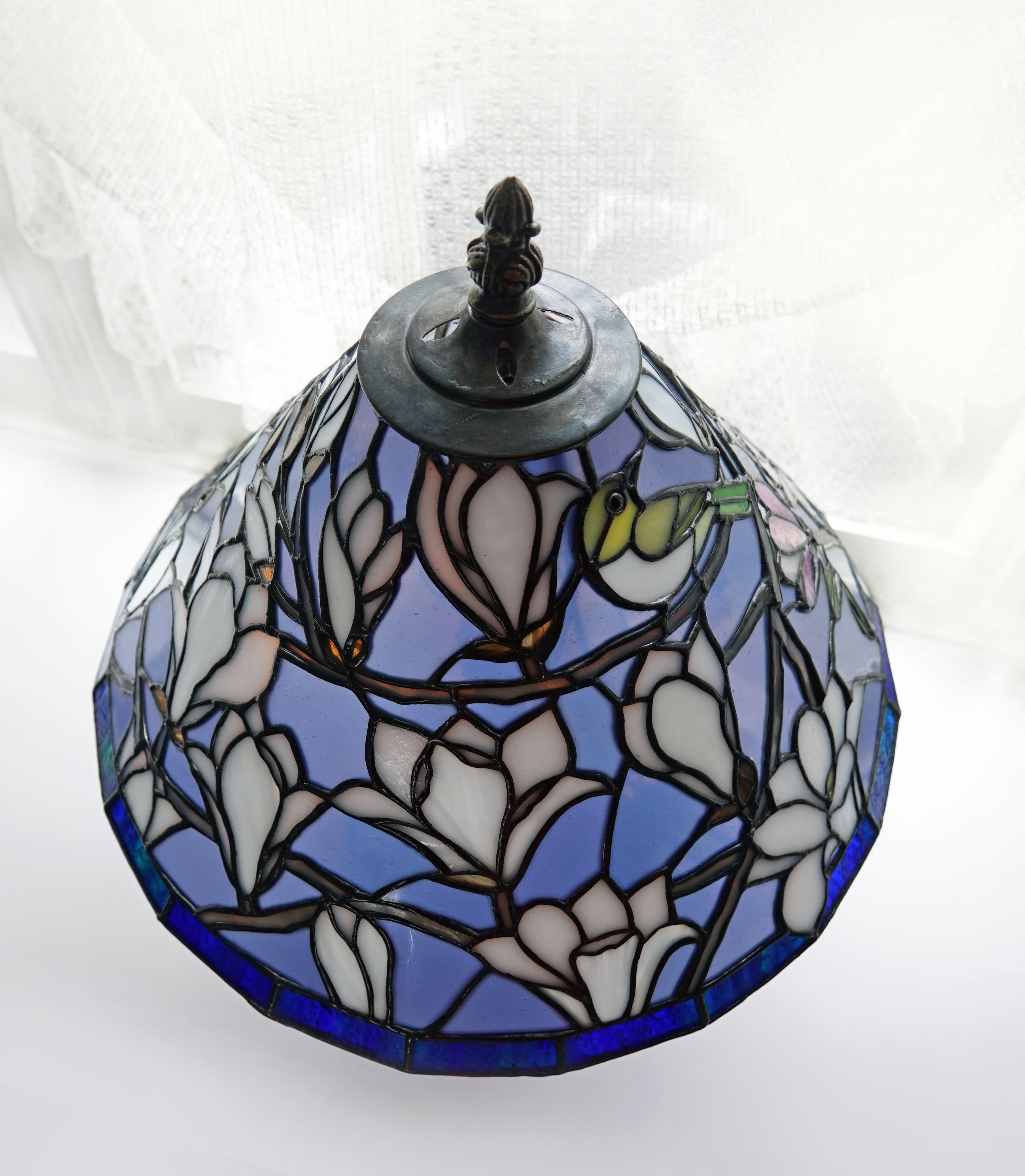 ステンドグラス 花 スタンドランプ 花鳥 春 モクレン