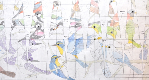 ステンドグラスのデザイン画