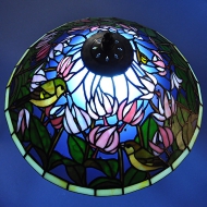 カタクリとカワラヒワのランプ