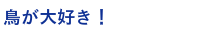 鳥が大好き!